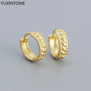 925 Sterling Silver Vintage Pattern Hoop Earrings for Women