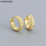 925 Sterling Silver Vintage Pattern Hoop Earrings for Women