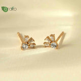 925 Silver Needle Zircon Stud Earrings Wedding Accessories