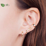 925 Silver Needle Zircon Stud Earrings Wedding Accessories