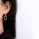 925 Silver Square Pendant Earrings & Hoops Set