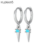 925 Silver Needle Hoop Earrings for Women