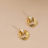925 Silver Needle Vintage Geometric Earrings Wedding Jewelry