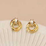 925 Silver Needle Vintage Geometric Earrings Wedding Jewelry