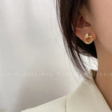 925 Silver Needle Vintage Geometric Earrings Wedding Jewelry