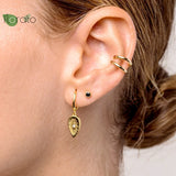 925 Silver Evil Eye Hoop Earrings Wedding Jewelry