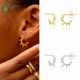 Vintage Punk Rivet Earrings Silver Studs