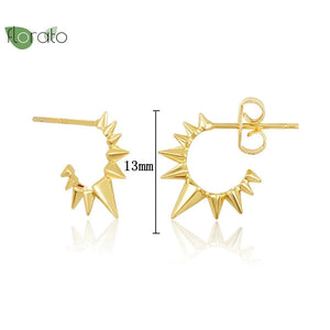 Vintage Punk Rivet Earrings Silver Studs