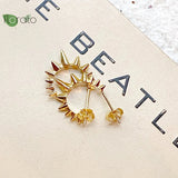 Vintage Punk Rivet Earrings Silver Studs