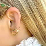 Vintage Punk Rivet Earrings Silver Studs