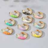 Vintage Snake Earrings Round Ear Clips Punk Style Hoop Earrings