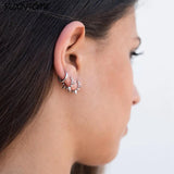 925 Silver Spike Earring Hoop Punk Rivet 8mm