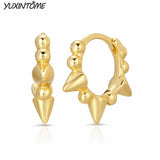 925 Silver Spike Earring Hoop Punk Rivet 8mm
