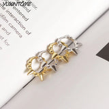 925 Silver Spike Earring Hoop Punk Rivet 8mm