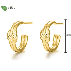 Vintage Twist Knot 18K Earrings for Women