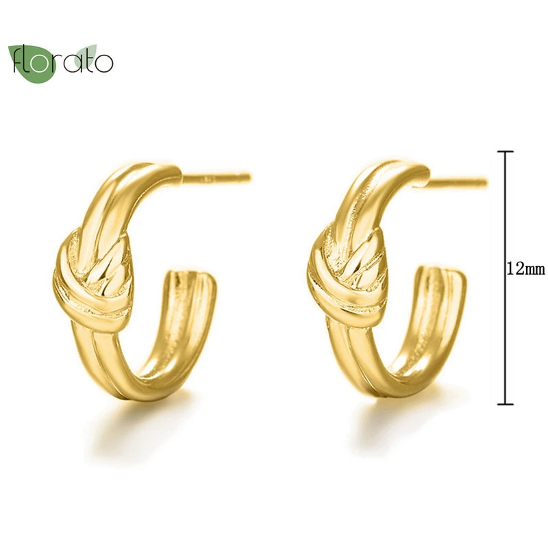 Vintage Twist Knot 18K Earrings for Women