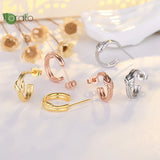 Vintage Twist Knot 18K Earrings for Women