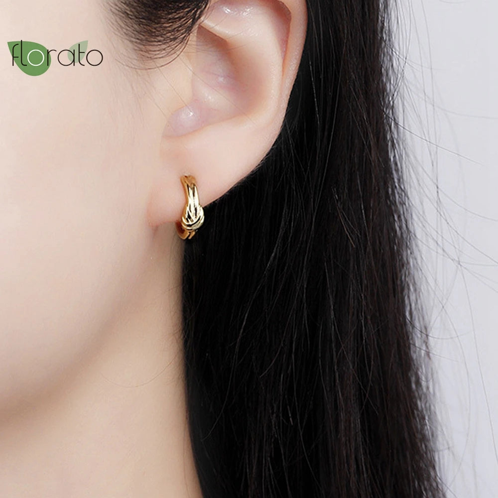 Vintage Twist Knot 18K Earrings for Women