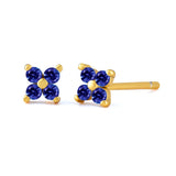 925 Silver deep sapphire Zircon Hoop Earrings Water Drop Pendant