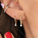 925 Silver Pearl Snake Rivet Star Shell Earrings for Women
