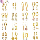 925 Silver Pearl Snake Rivet Star Shell Earrings for Women