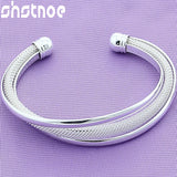 925 Sterling Silver Bangle Bracelet for Men Women