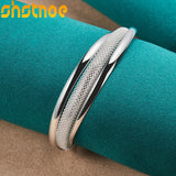 925 Sterling Silver Bangle Bracelet for Men Women