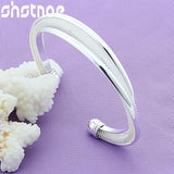 925 Sterling Silver Bangle Bracelet for Men Women