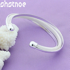 925 Sterling Silver Bangle Bracelet for Men Women