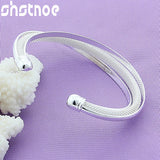 925 Sterling Silver Bangle Bracelet for Men Women