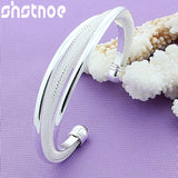 925 Sterling Silver Bangle Bracelet for Men Women