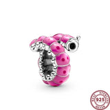 925 Silver Caterpillar Butterfly Pansy Bracelet Diy