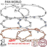 925 Silver Chrysanthemum Star Pan Bracelet for Women