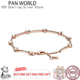 925 Silver Chrysanthemum Star Pan Bracelet for Women