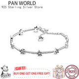 925 Silver Chrysanthemum Star Pan Bracelet for Women