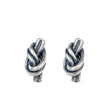 925 Silver Retro Knotted Ear Jewelry, Unique Design Earrings