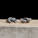 925 Silver Retro Knotted Ear Jewelry, Unique Design Earrings