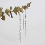 925 Sterling Silver Love Heart Tassel Earrings for Women