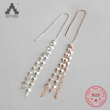 925 Sterling Silver Love Heart Tassel Earrings for Women