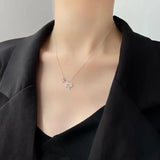 925 Sterling Silver Maple Leaf Necklace for Women Clavicle Chain