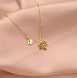 925 Sterling Silver Maple Leaf Necklace for Women Clavicle Chain