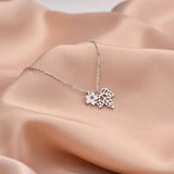 925 Sterling Silver Maple Leaf Necklace for Women Clavicle Chain