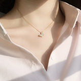 925 Silver Butterfly Pendant Necklace Women Birthday Gift Jewelry