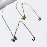 925 Silver Butterfly Pendant Necklace Women Birthday Gift Jewelry