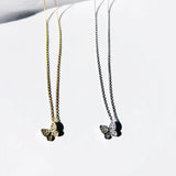 925 Silver Butterfly Pendant Necklace Women Birthday Gift Jewelry