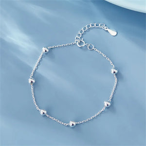 925 Silver Bead Pendant Bracelet Bangle for Women