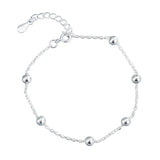 925 Silver Bead Pendant Bracelet Bangle for Women