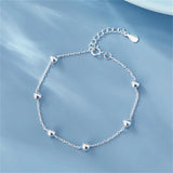 925 Silver Bead Pendant Bracelet Bangle for Women