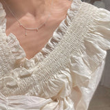 925 Silver Zircon Tassel Necklace Fairy Gas Party Jewelry Gift