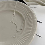 925 Silver Zircon Tassel Necklace Fairy Gas Party Jewelry Gift
